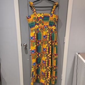 Handmade Colorful Patterned Women's Dress
